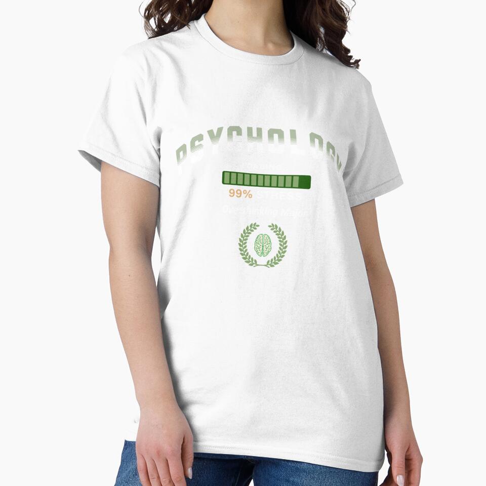 Psychology Student Loading 99% Stress Overthinking Funny Mental Health by Esoniana Design