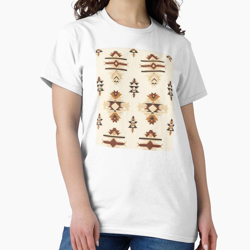 Boho Aztec Geometric Pattern – Earth Tones by Szpaku desart