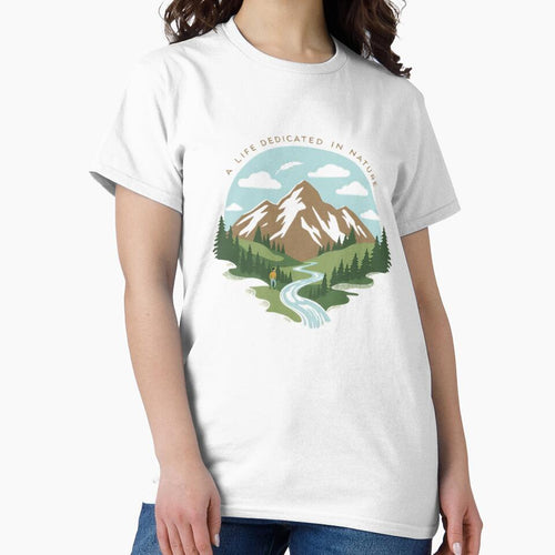 A Life Dedicated in Nature – Scenic Mountain Adventure Art by The-Daily-Drape