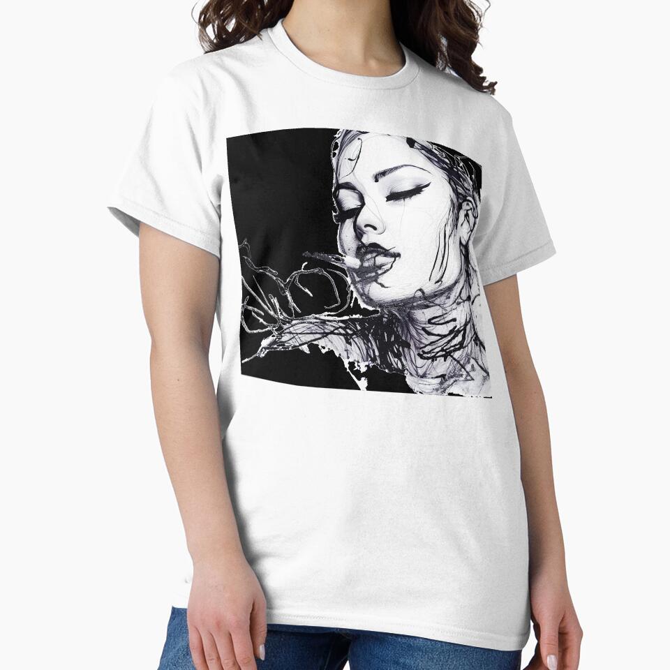 Black White Edition Fine Line Woman Art by Alexander Martini Productions