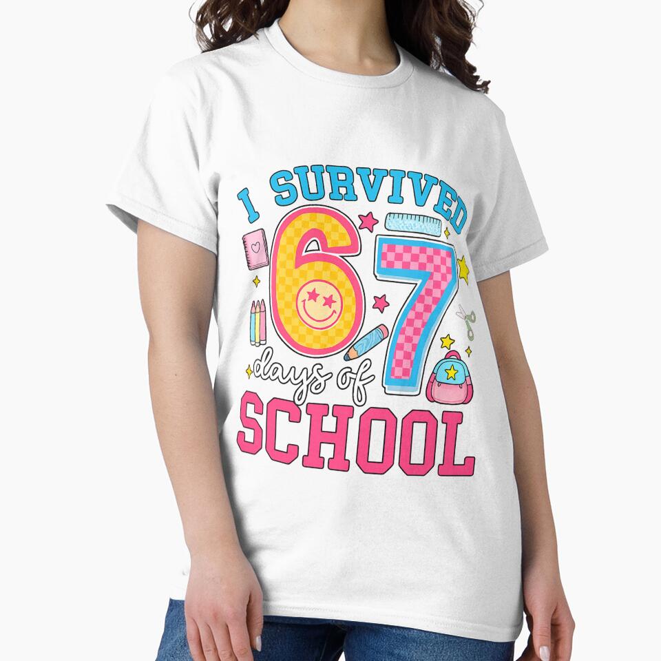 I Survived 67 Days of School – Funny Milestone Design for Kids & Teachers by Mjshow96