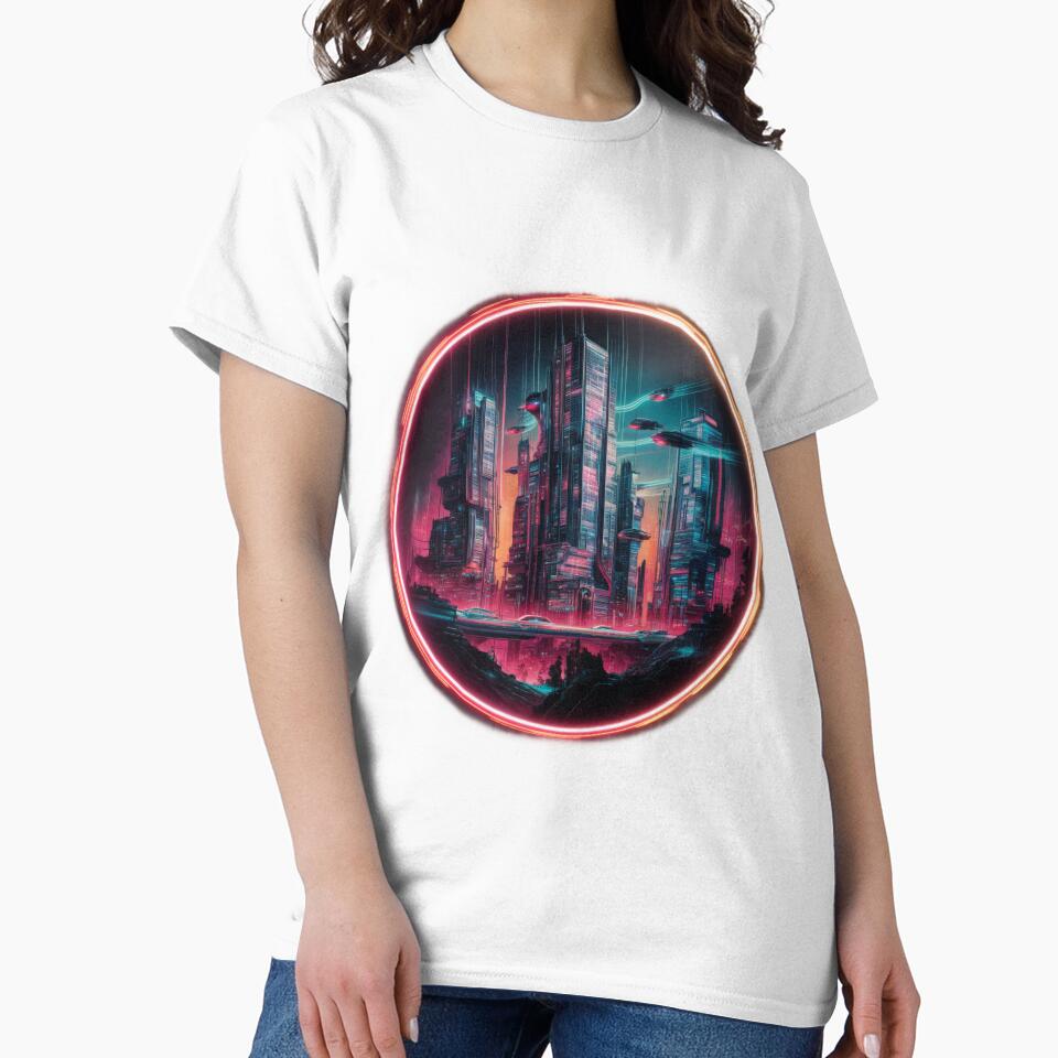 Neon Futuristic Cyberpunk Cityscape by behnay