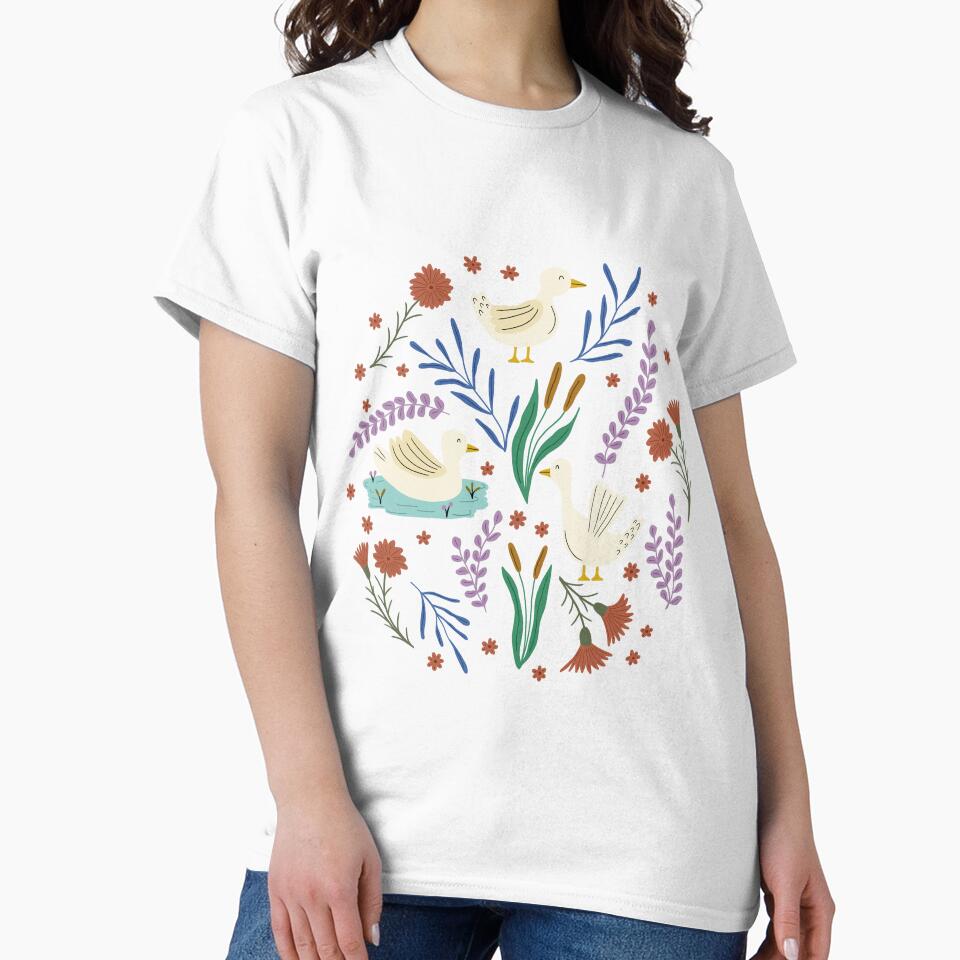 Duck lake in light blue by Illustrated by Nat