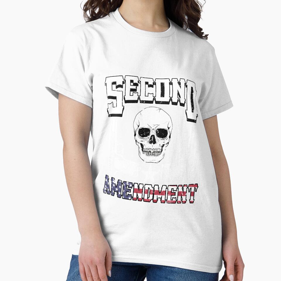 Second Amendment T-Shirt | USA Guns and Skulls Tee by AllStarMerch