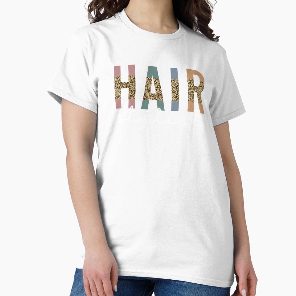 Hair Stylist cheetah leopard typography | Hairdresser | Hair and makeup artist gifts by Violet Treasures