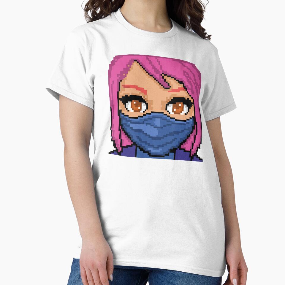 Cute Pixel Art Anime Ninja Girl by RetroRlx