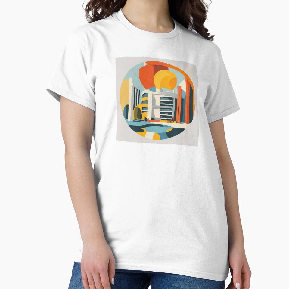 Building with pool | geometric buildings by Phoenix-Textile
