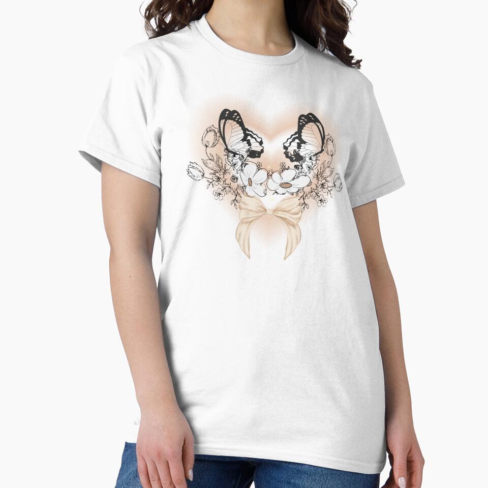 Aesthetic Butterfly & Floral Design, Soft Vintage Nature Illustration, Feminine Minimal Art by Palette _Vibes