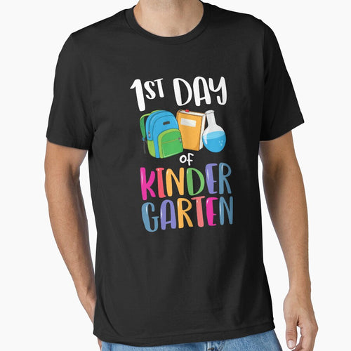 1st Day of Kindergarten Back to School T-Shirt for Kids by 14thFloor