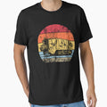 Retro Recycling Trash Garbage Truck Sunset Old School by Stephen-Rotter