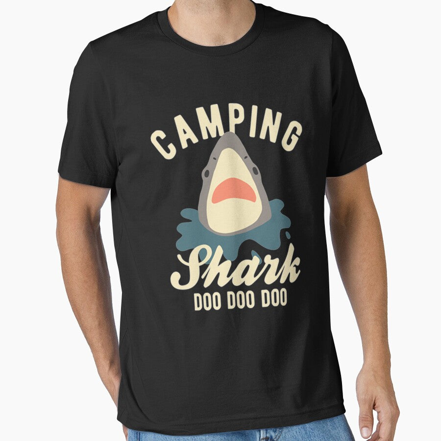 Camping Shark Doo Doo Doo by DR-STORE