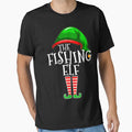 Fishing Elf Family Matching Group Christmas Gift Dad Pops Premium by MartinLoop