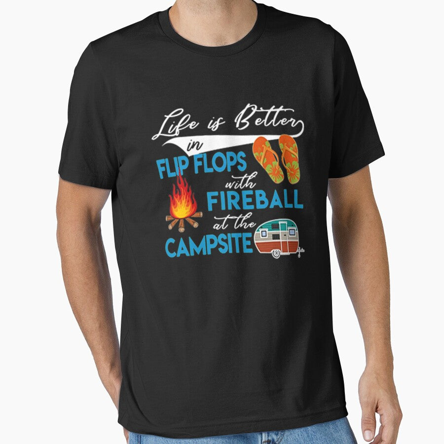 Life is Better in FLIP FLOPS with fireball at the campsiteL by DR-STORE