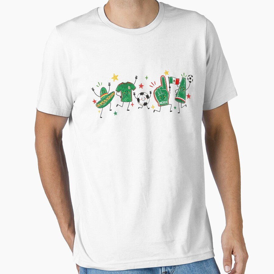 Mexico Soccer Funny Futbol Funny Fiesta Fan Design by kienoy Unisex , , , Long Sleeve Tee