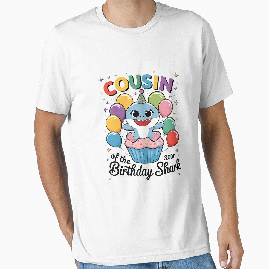 Cousin of the Shark Birthday Mom Matching Family by DigitaldeligArt
