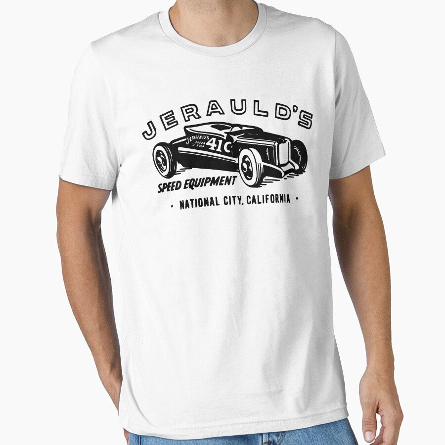 Vintage Jerauld's Speed equipment California - black print by retropetrol