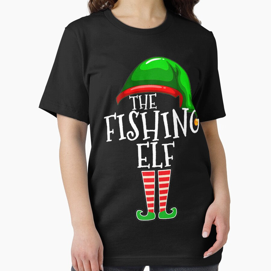 Fishing Elf Family Matching Group Christmas Gift Dad Pops Premium by MartinLoop