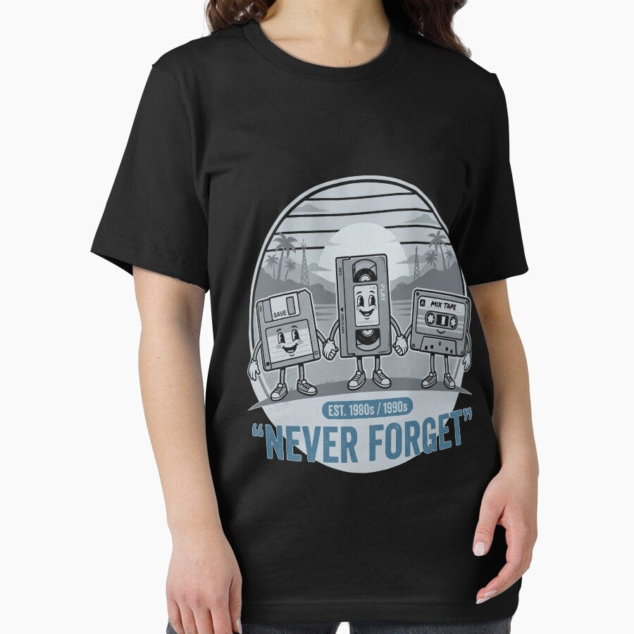 Never Forget Retro Vintage Tech Nostalgia Design by InkRebelprint