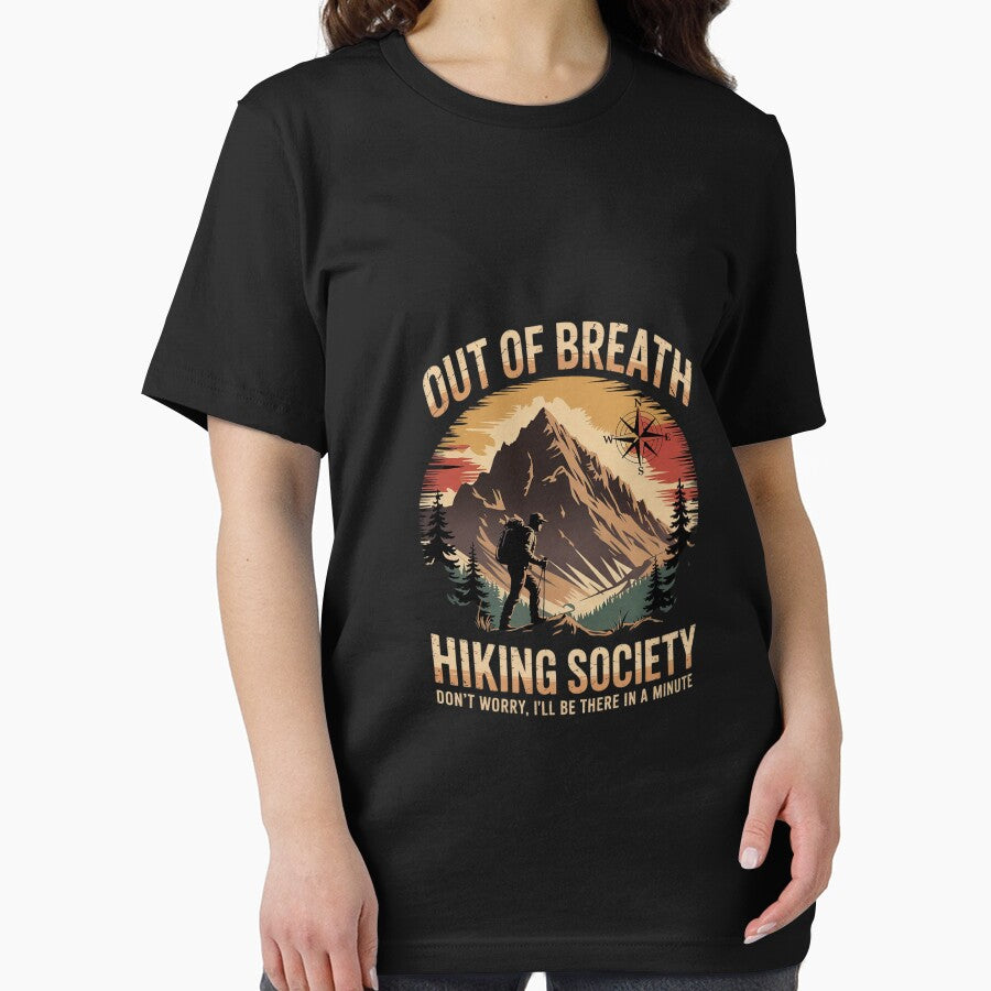 Out of Breath Hiking Society For Men Women Hiker Nature Love by EllinoKlemo