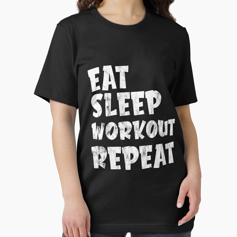 Eat Sleep Workout Repeat Funny Work Out Gym Man Women by ACHRAF877