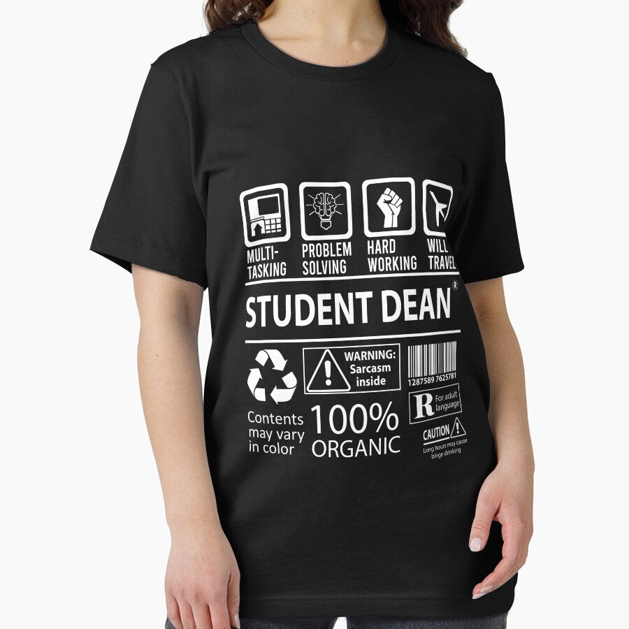 Student Dean T Shirt - MultiTasking Certified Job Gift Item Tee by oslandefren