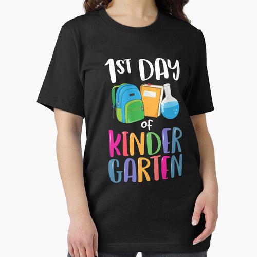 1st Day of Kindergarten Back to School T-Shirt for Kids by 14thFloor