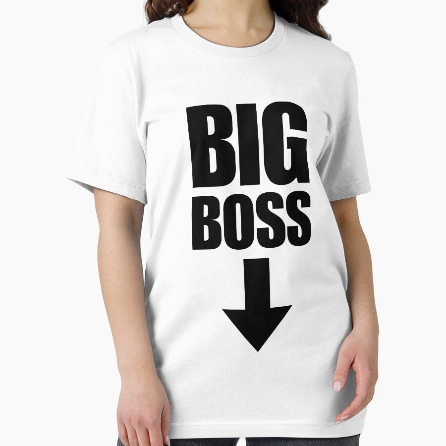 Big Boss With Arrow Pointing Down. Dumb Shirt. Funny Pun by SillyMerchant
