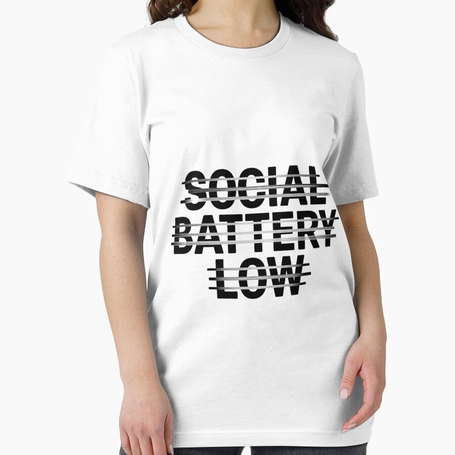 Social Battery Low Glitch Shirt Digital Aesthetic, brafdesign by Brafdesign