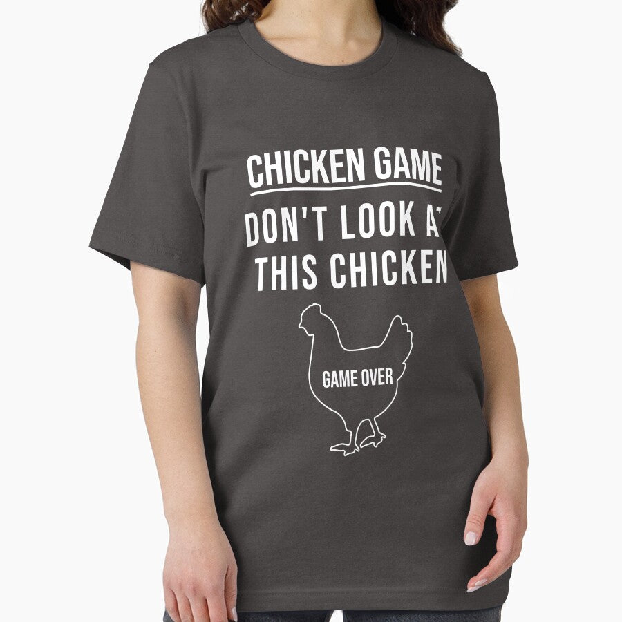 Funny Chicken Game T-Shirt | Funny Chicken Joke| Dont Look At This Chicken by tadj31