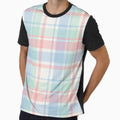 Pastel Mint Blue Coral Plaid Tartan Pattern | Soft Preppy Check by Ve & Co