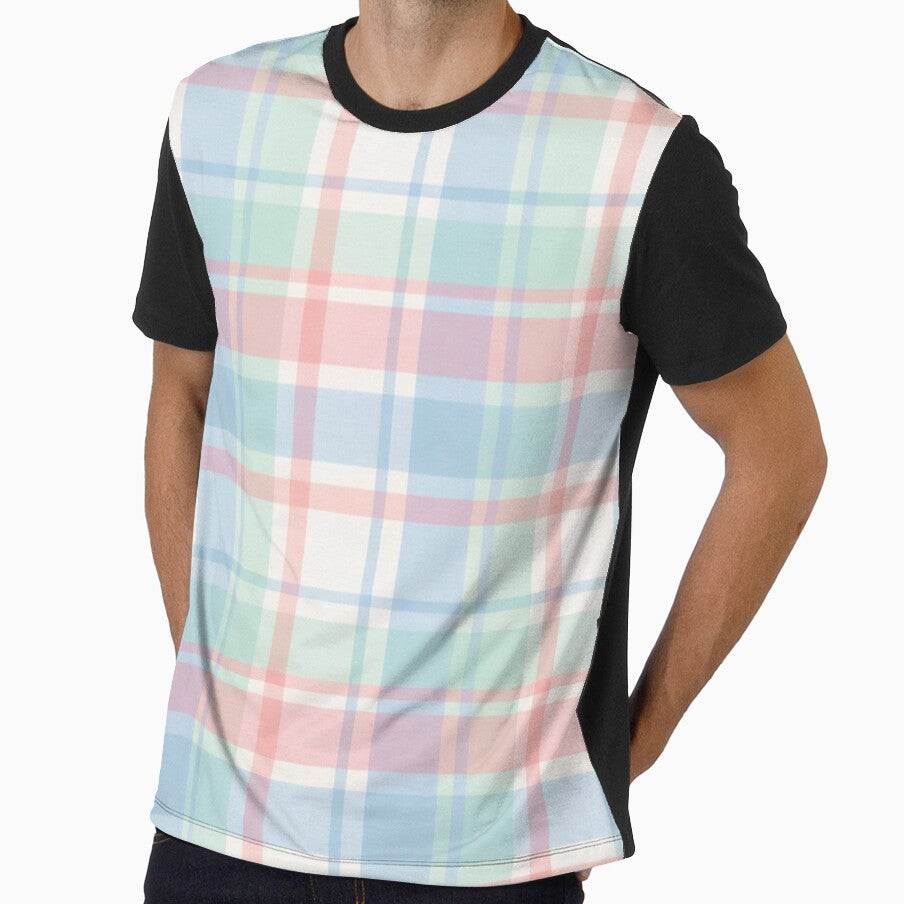 Pastel Mint Blue Coral Plaid Tartan Pattern | Soft Preppy Check by Ve & Co