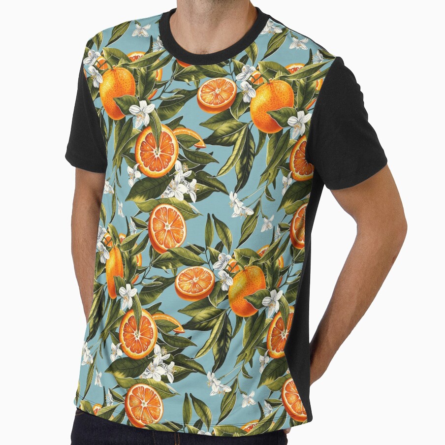 Vintage Oranges and Blossoms Botanical Print by FolkloreShoppe