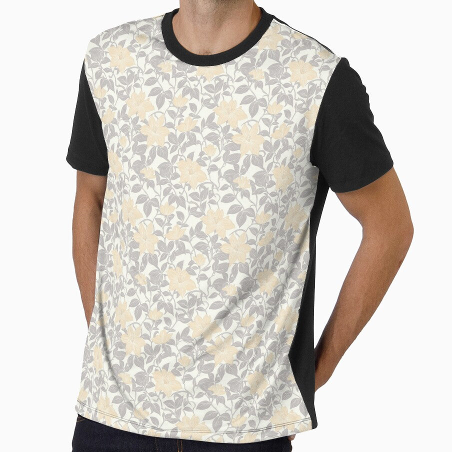cottagecore yellow and grey honeysuckle by PoppyLaneStudio