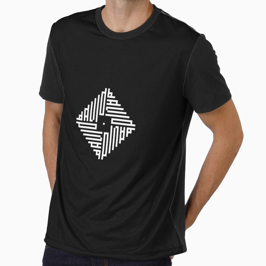 DAVID | White  | Modern Geometric Kufi Calligraphy | From Name to Art by FOR YOUR NAME