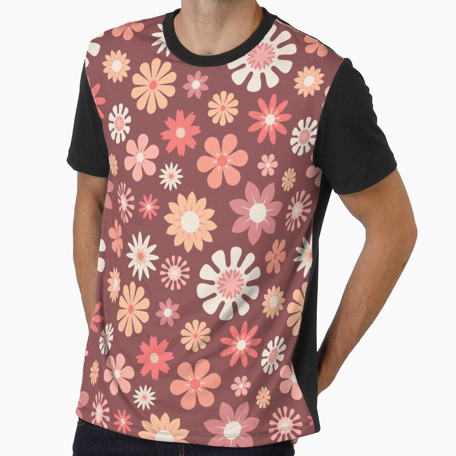 Retro Flowers - Peachy by Graphic Daisy