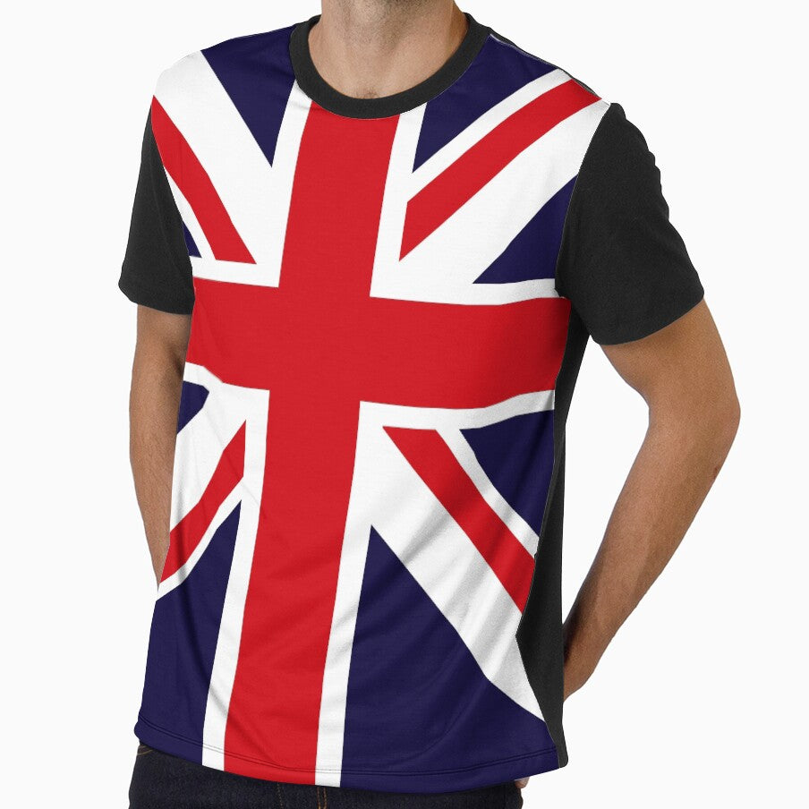 Rose Union Jack Great Britain Punk T shirt by avocadokingdom
