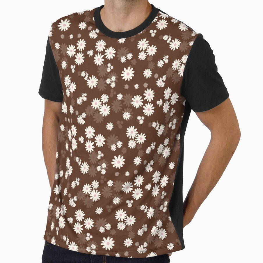 Retro Brown Daisy Floral Seamless Pattern by StoriesInGrain