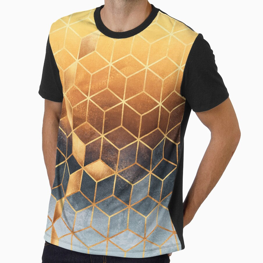 Golden Gradient Cubes by Elisabeth Fredriksson