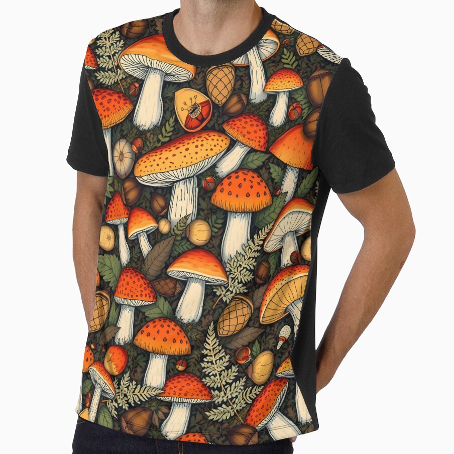 Enchanted Forest Mushroom Pattern by LuminaArtRO