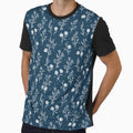 Navy Blue Wildflower Botanical Pattern by Little Wimbly