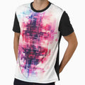 Abstract Geometric Neon Design in Pink and Blue by ML-Media
