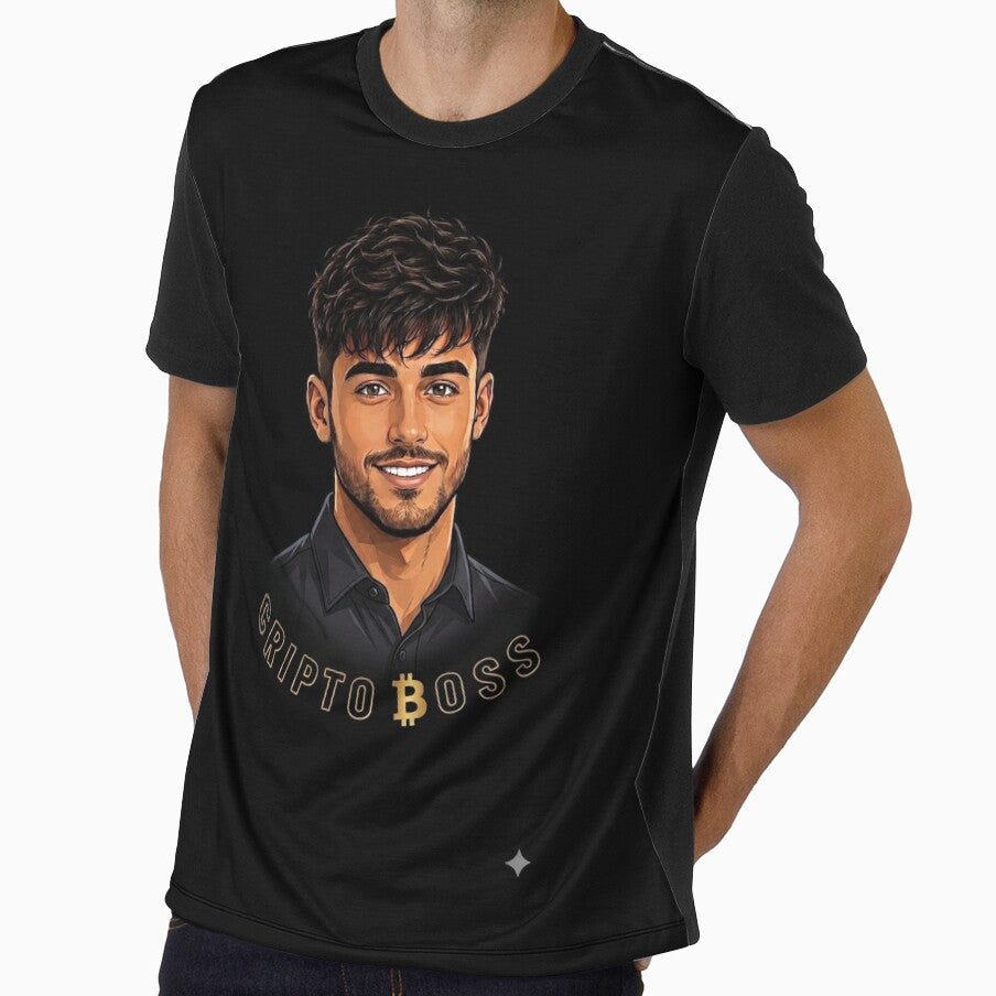 Cripto Boss Bitcoin Vector Illustration Art by BlueMandarin