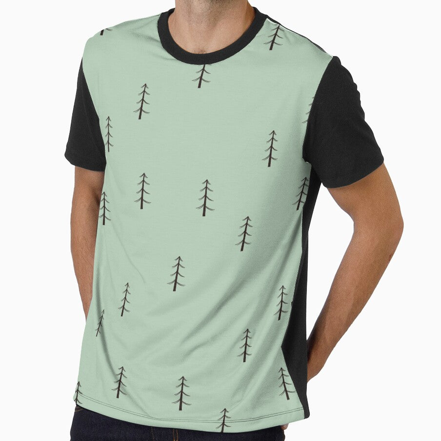 Minimalist Forest on Light Green by KSimpson838