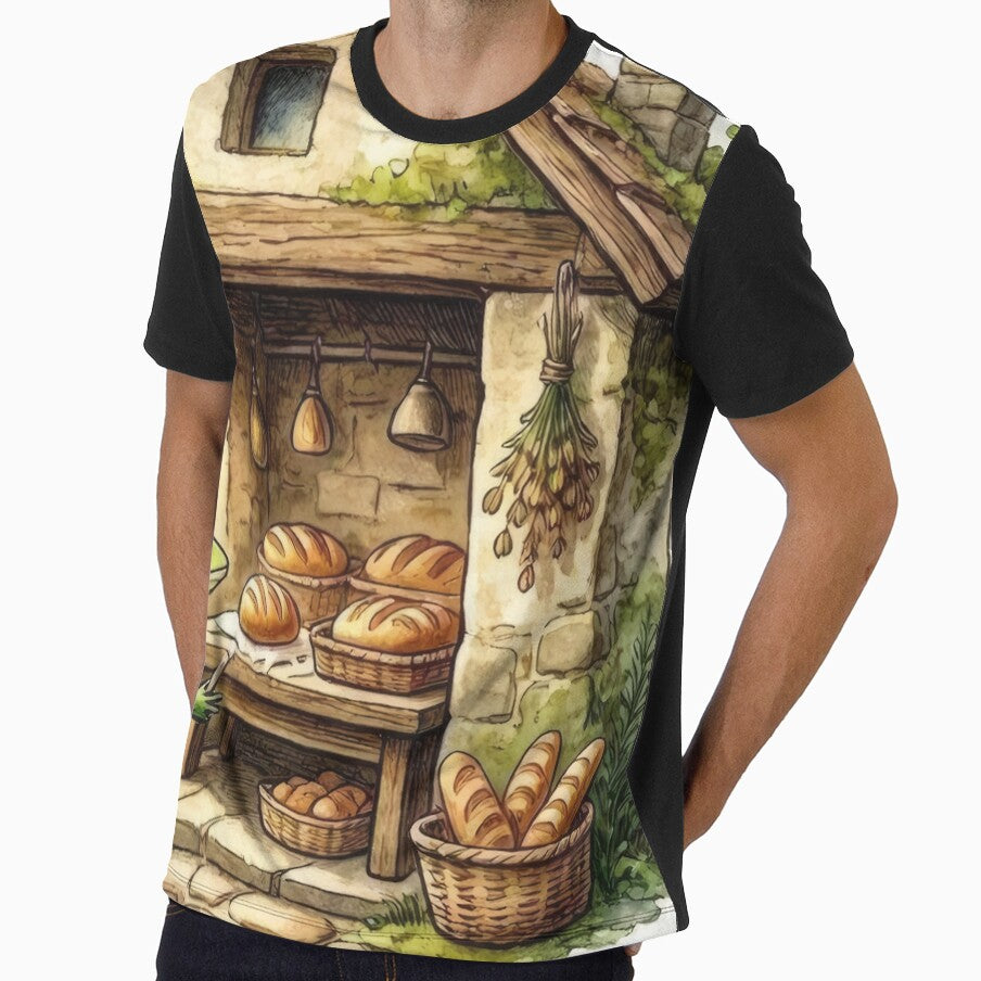 Medieval Frog Baker | Cozy Cottagecore Storybook Watercolor by Hugo-Biz