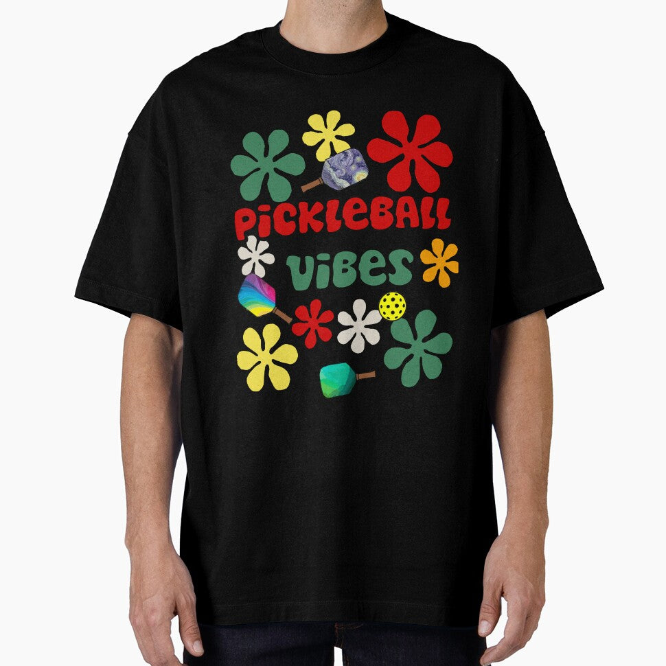 Cool Pickleball Vibes Sports Retro Art by Nature's Fancy