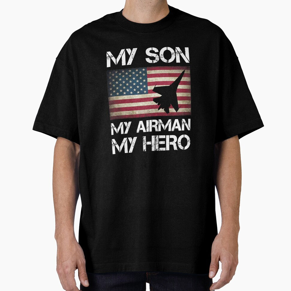 My Son, My Airman, My Hero Trained To Fly Airplane Gift by Bendthetrend