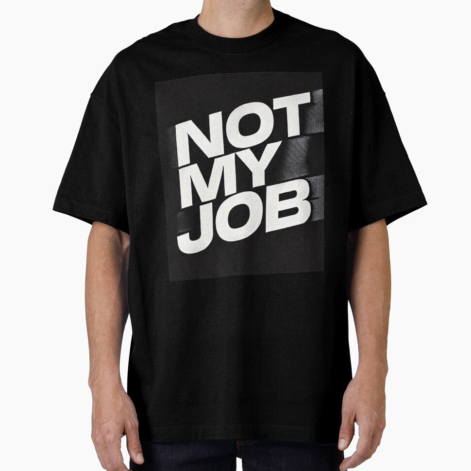 Distorted “Not My Job” Glitch Typography – Edgy Digital Aesthetic by Gold Turtle  Lina
