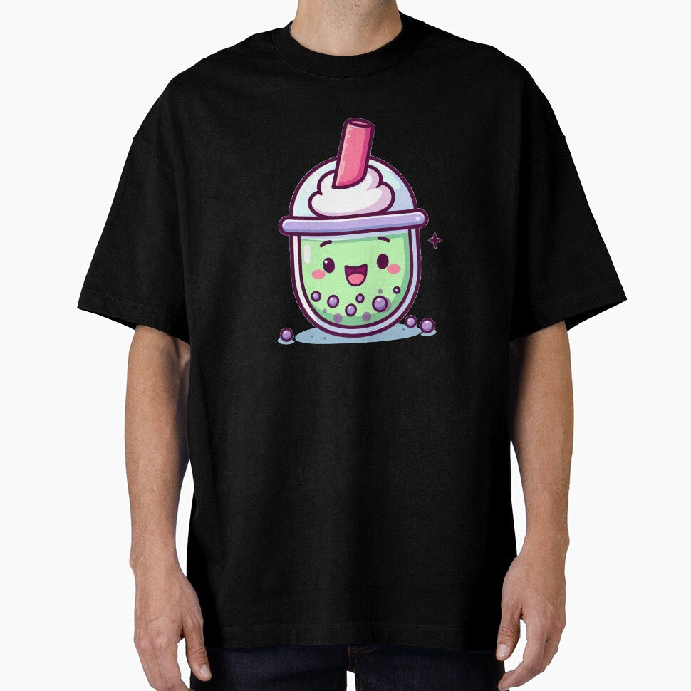 cute machta bubble tea with whipped creme for stickers by SaraDatCool
