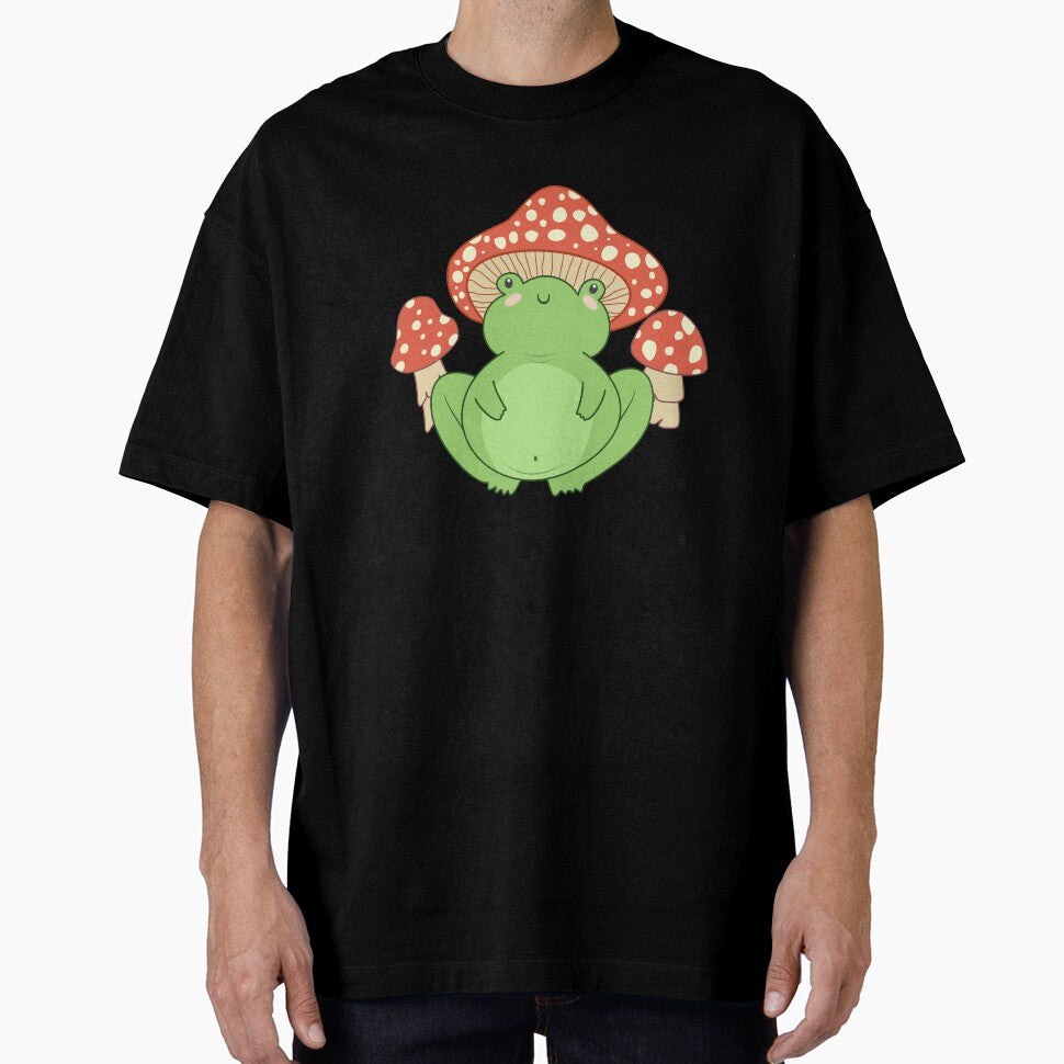 Funny cottagecore frog mushroom paddo cottage core aesthetics by teeartforyou