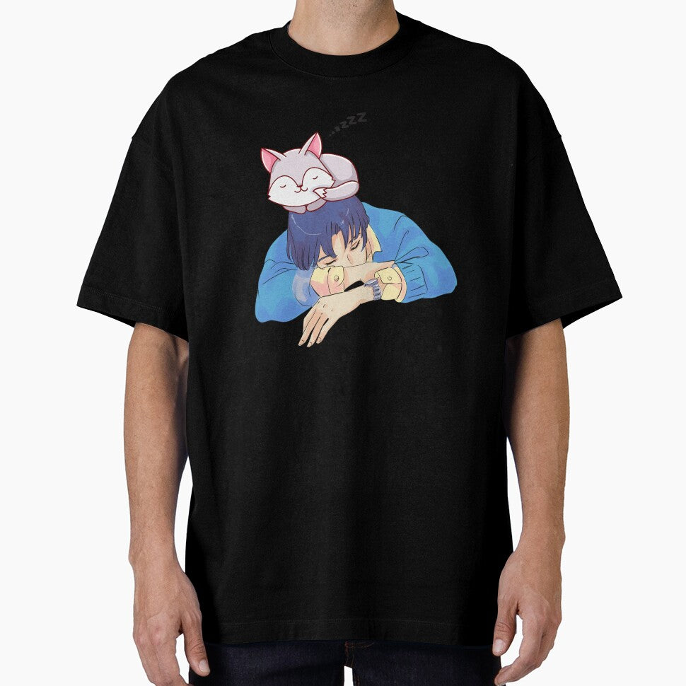 Too Lazy To Move - Cute cat sleepin on a boy by bsrishika
